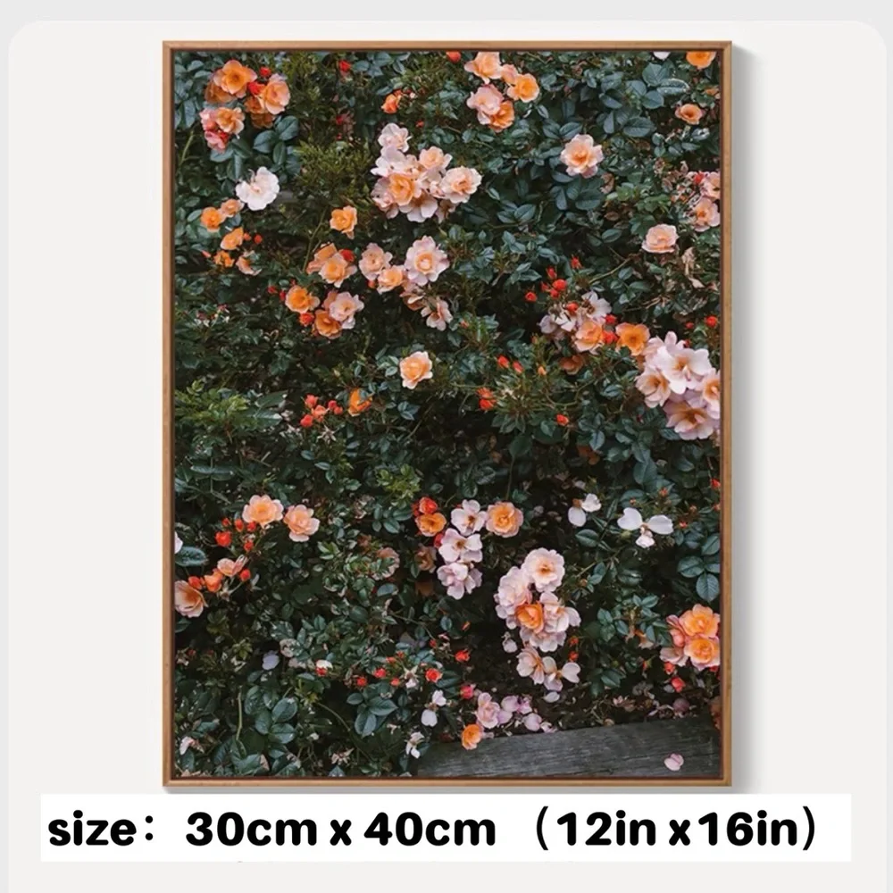 NWT！Brand new vintage rose garden impressionism painting prints！